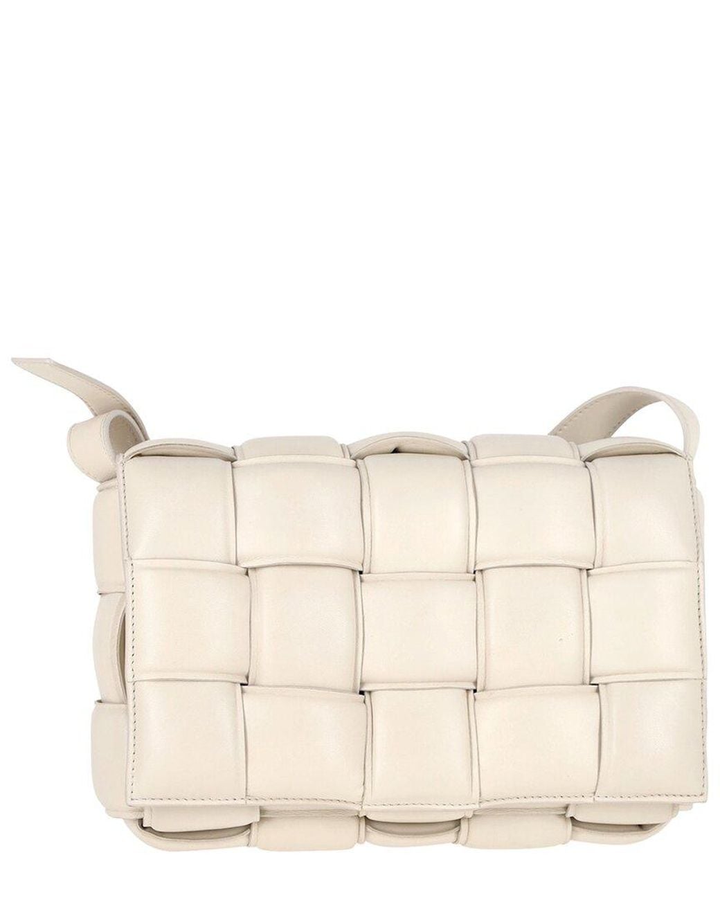 Bottega Veneta Natural Ecru Lambskin Leather Padded Cassette Bag (authentic Pre-loved)