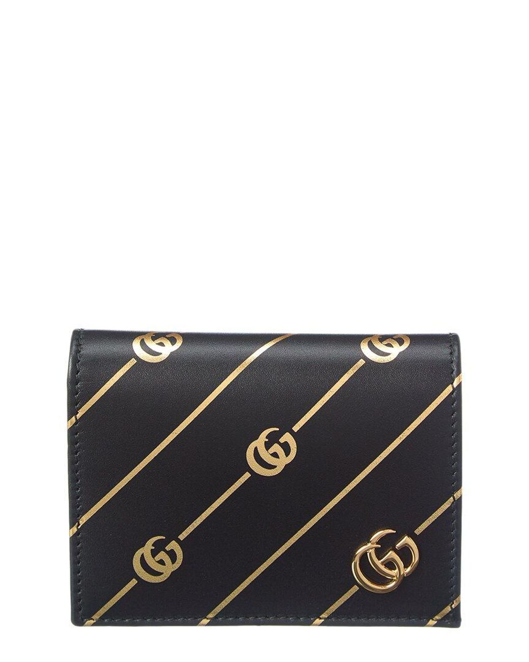 Gucci Interlocking G Leather Card Case in Black Lyst UK