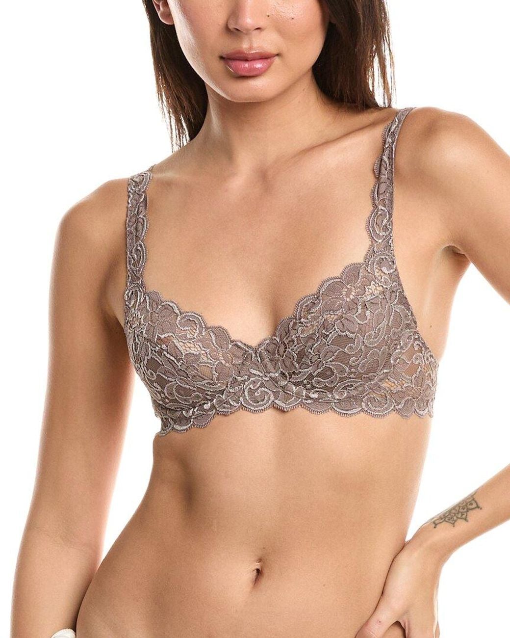 Hanro Gray Luxury Moments Underwire Bra