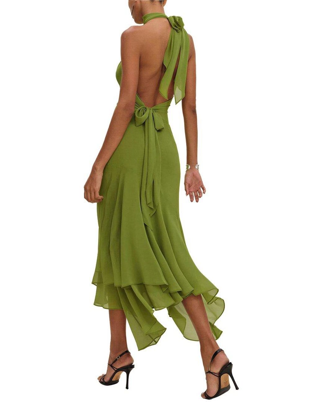 Dilireba Green Midi Dress