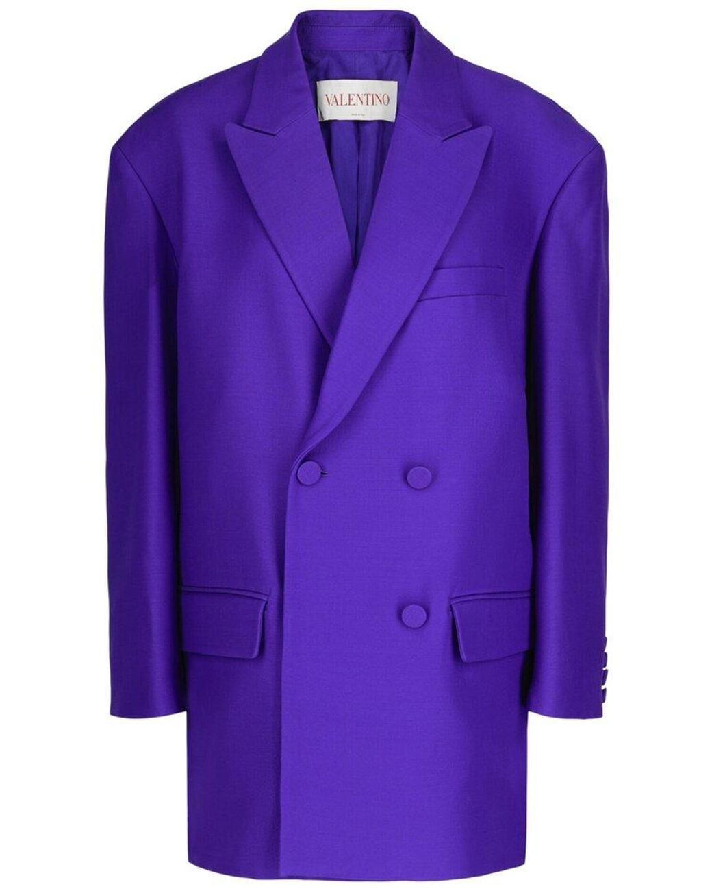 Valentino Purple Oversized Double-Breasted Blazer