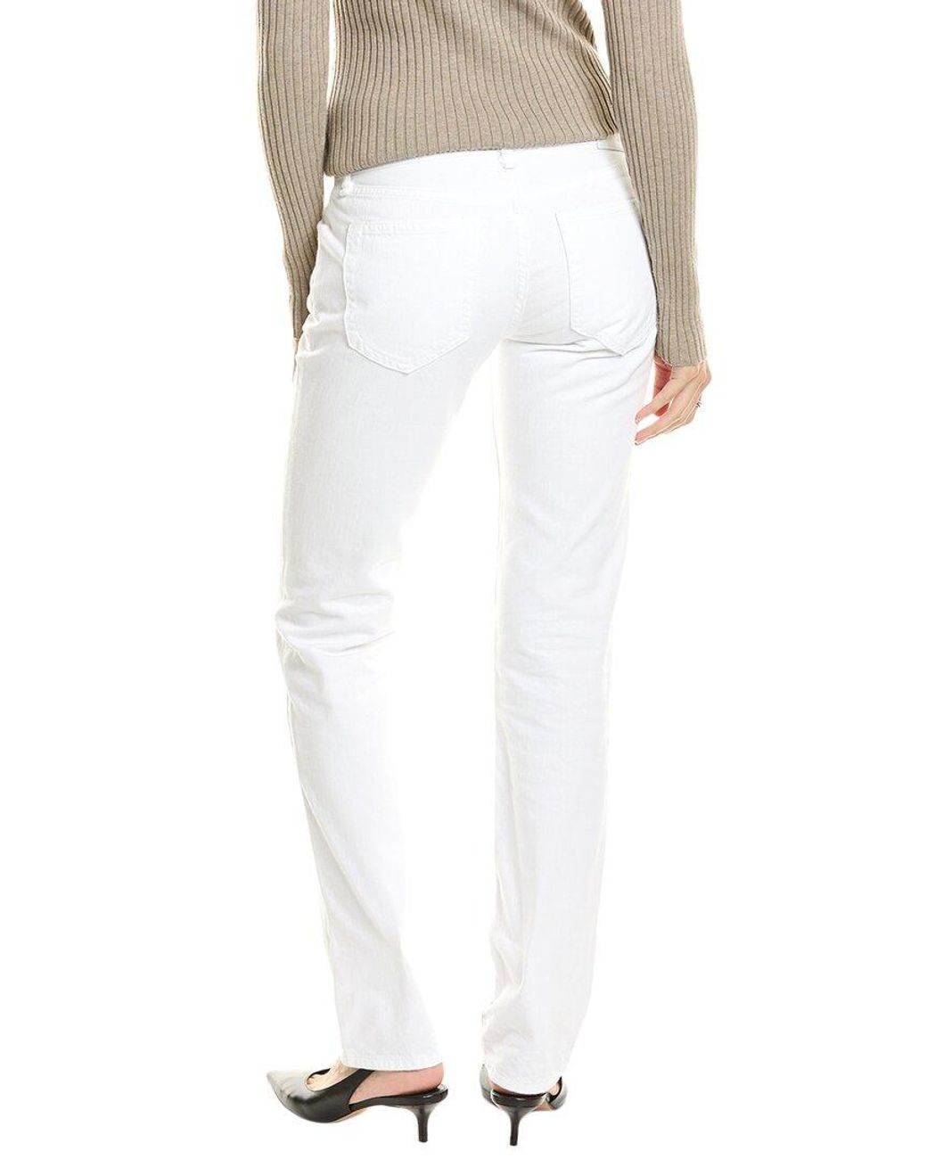 Rag & Bone White Piper Bright Low-Rise Straight Jean