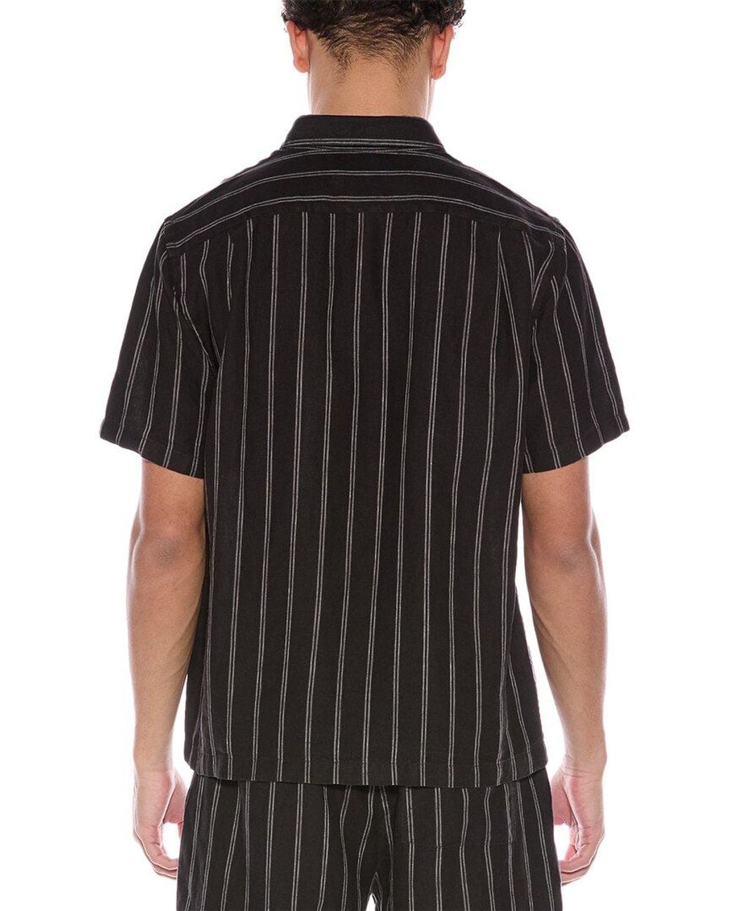 Vince Black Moonbay Stripe Shirt for men