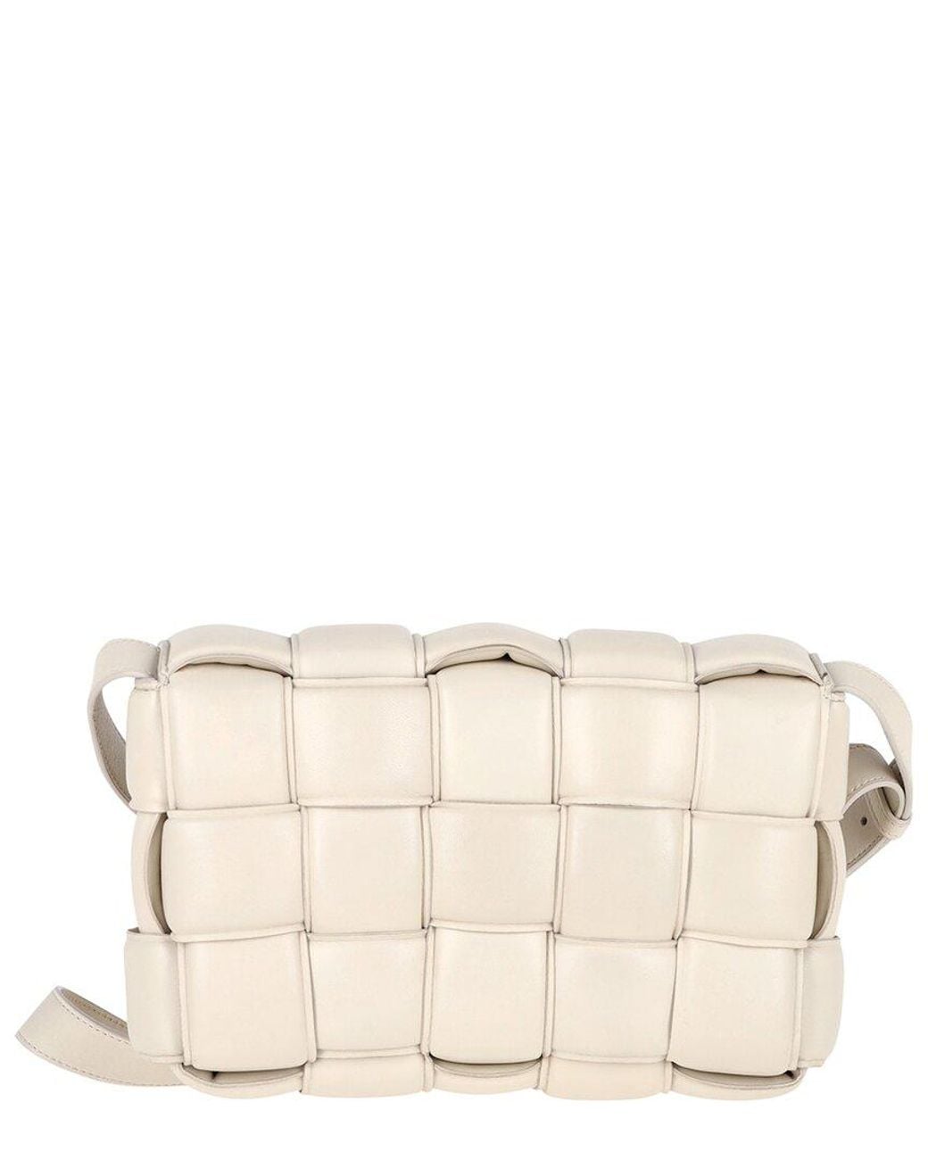 Bottega Veneta Natural Ecru Lambskin Leather Padded Cassette Bag (authentic Pre-loved)