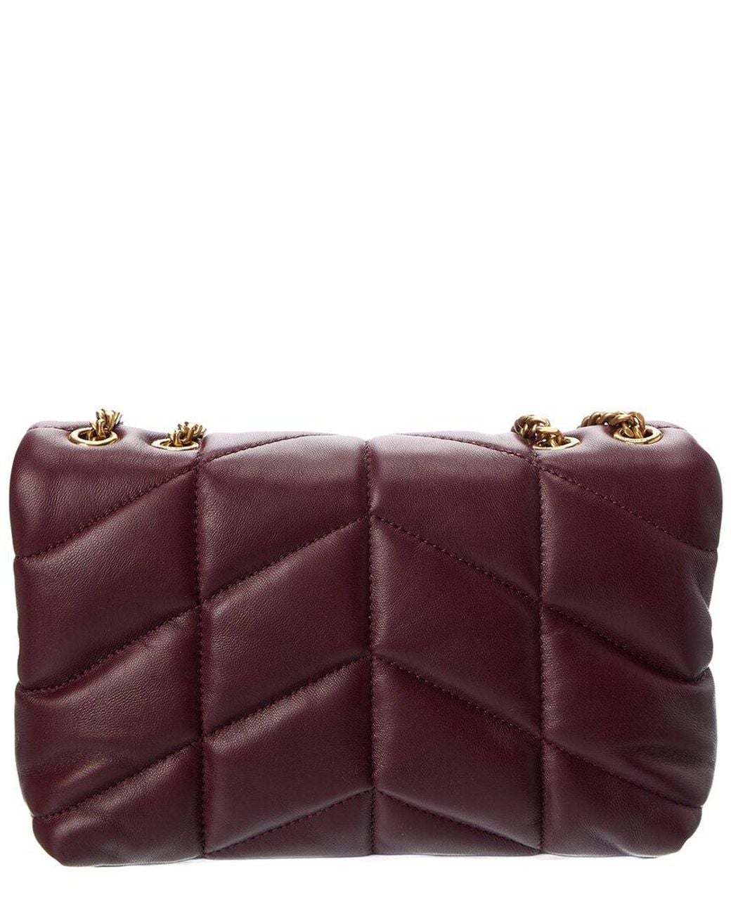Saint Laurent Purple Toy Puffer Leather Shoulder Bag
