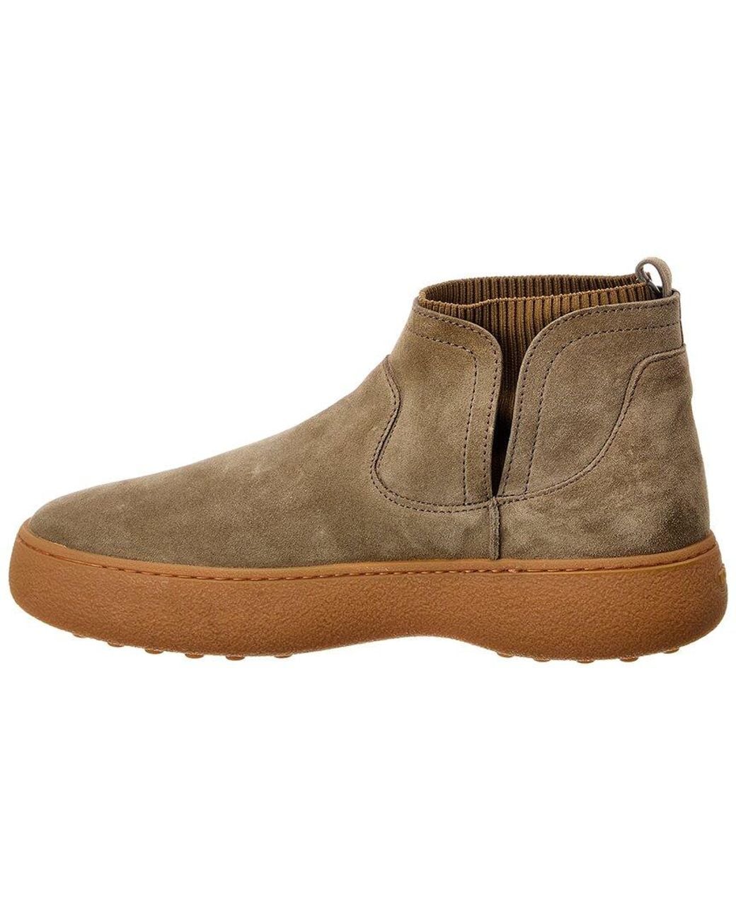 Tod's Brown Suede Bootie for men