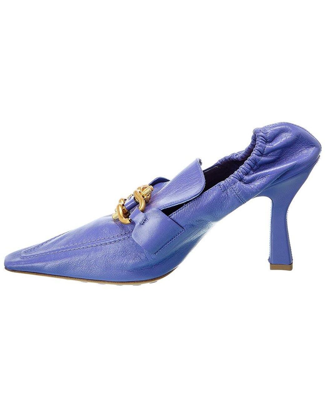 Bottega Veneta Blue Madame Leather Pump