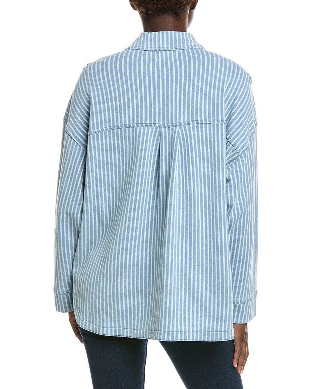 Z Supply Blue All Day Knit Stripe Jacket