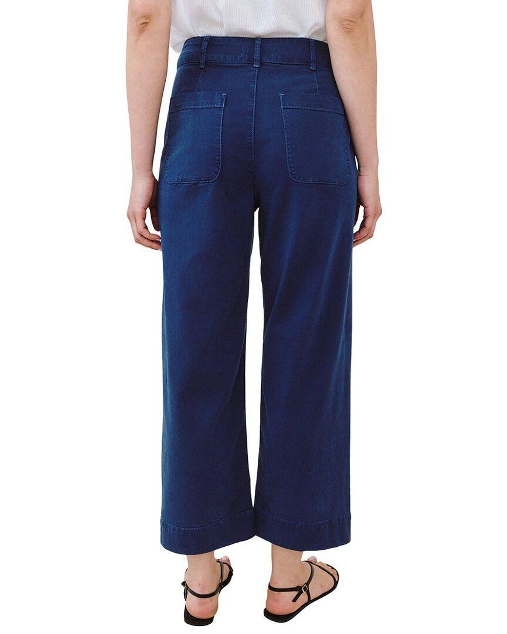 Bella Dahl Blue Saige Wide Leg Crop Pant