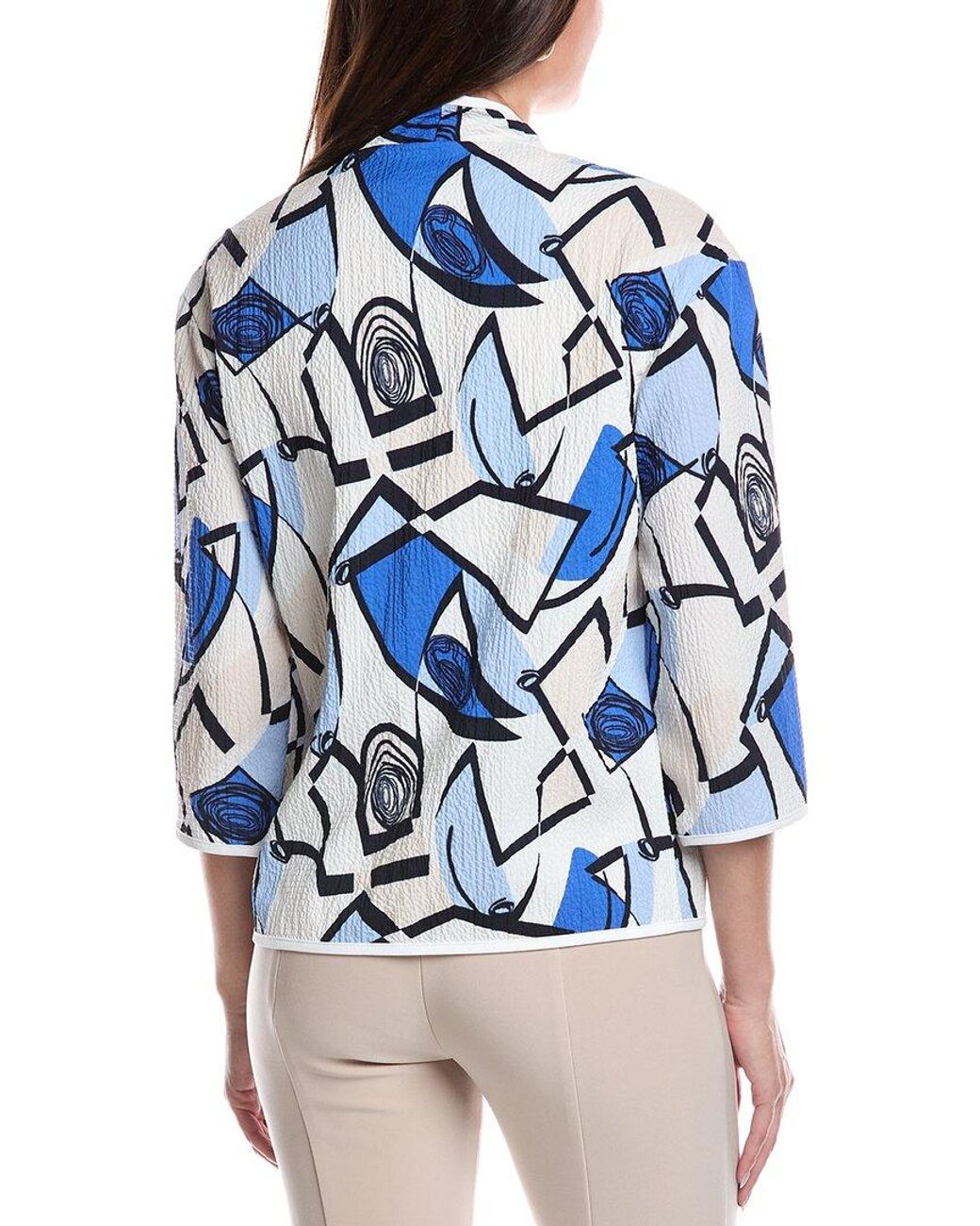 Joseph Ribkoff Blue Textured Jacket