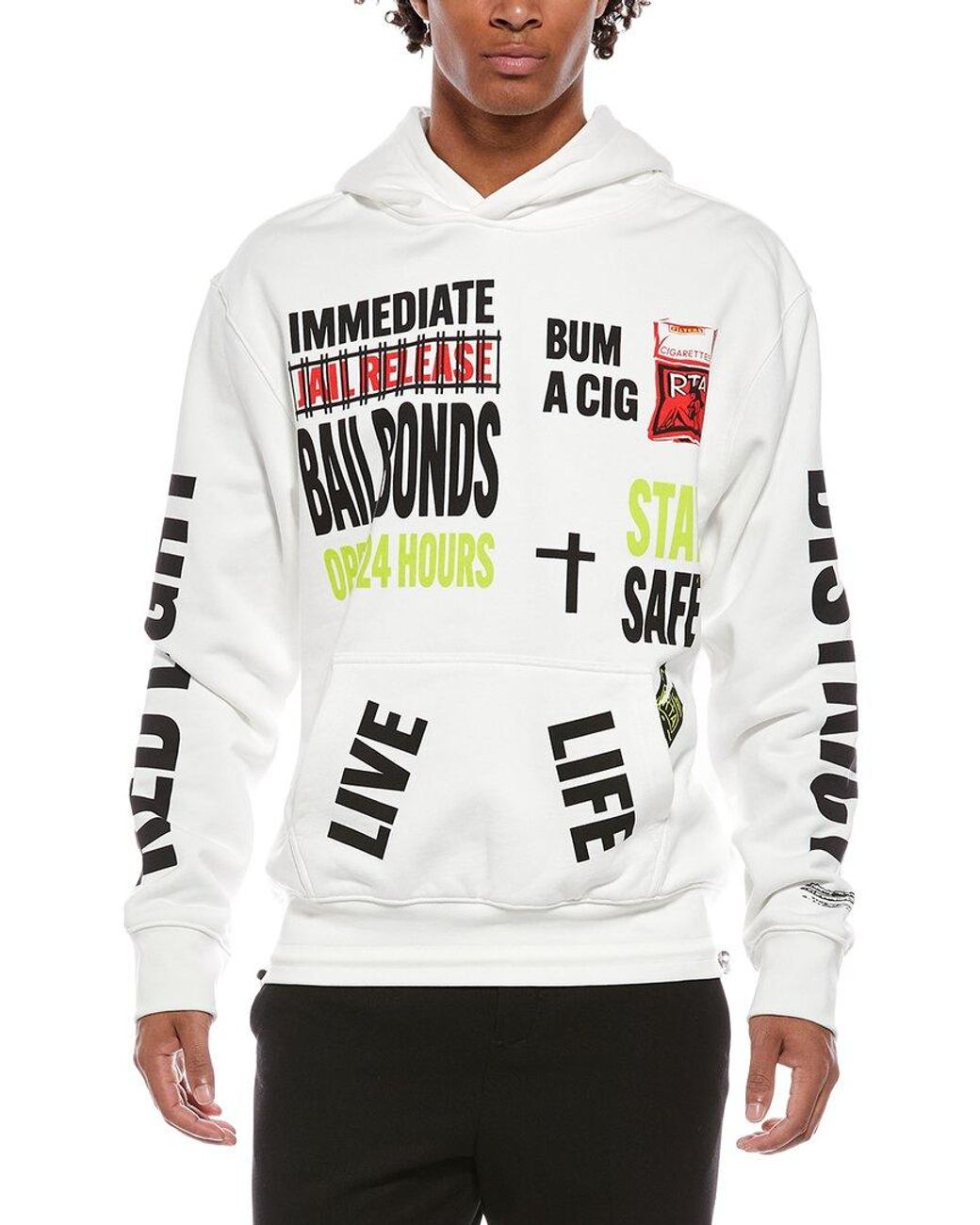 RTA White Jordan Hoodie for men