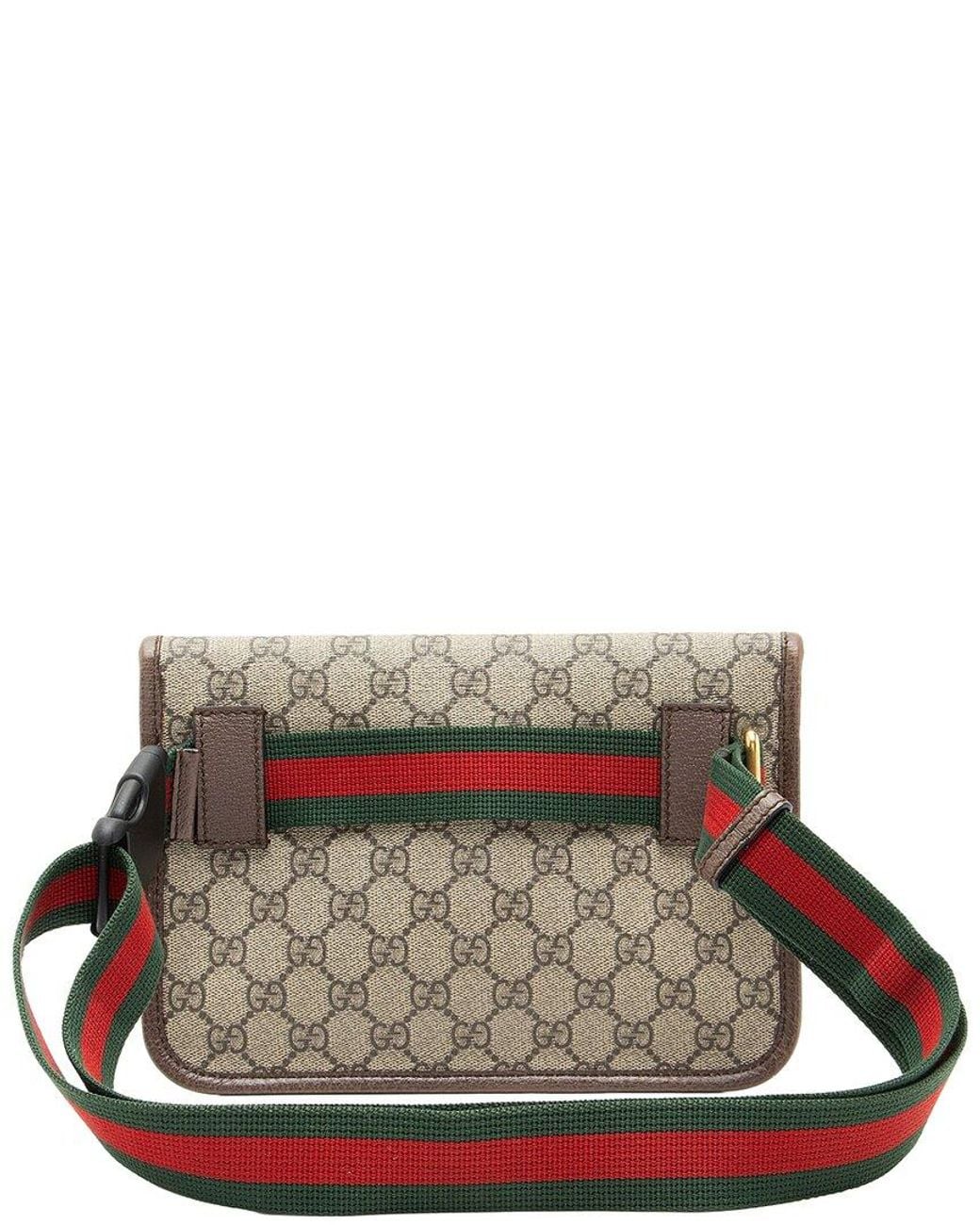 Gucci Gray Beige GG Supreme Canvas Neo Vintage Belt Bag (authentic Pre-loved)