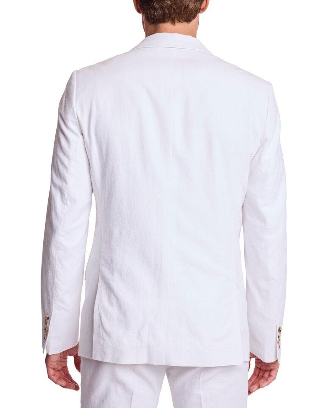 Paisley & Gray White Dover Linen-Blend Jacket for men