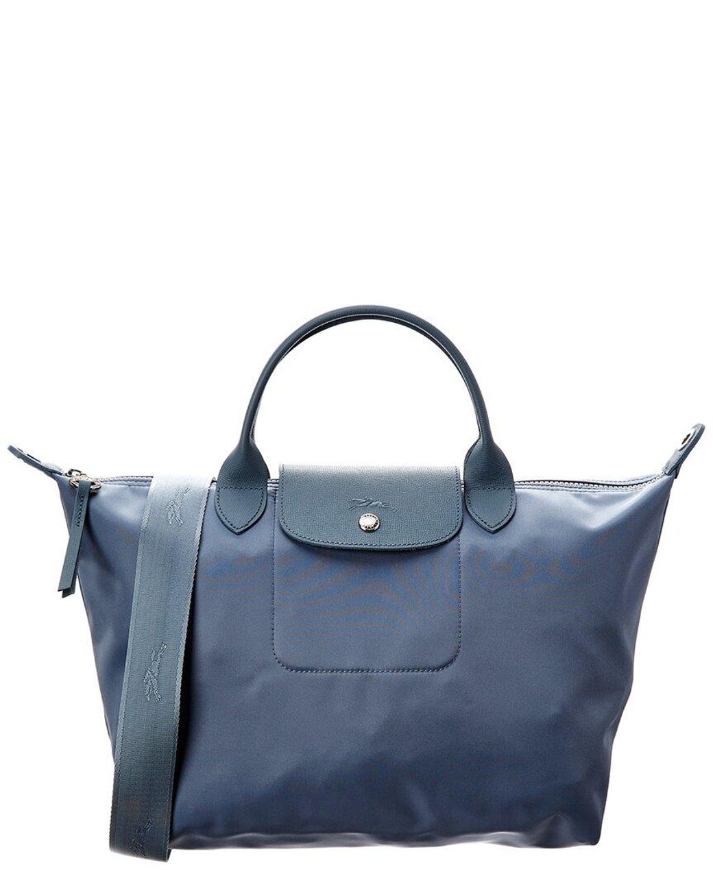 Longchamp Synthetic Le Pliage Medium Nylon Short Handle Tote in Blue - Lyst