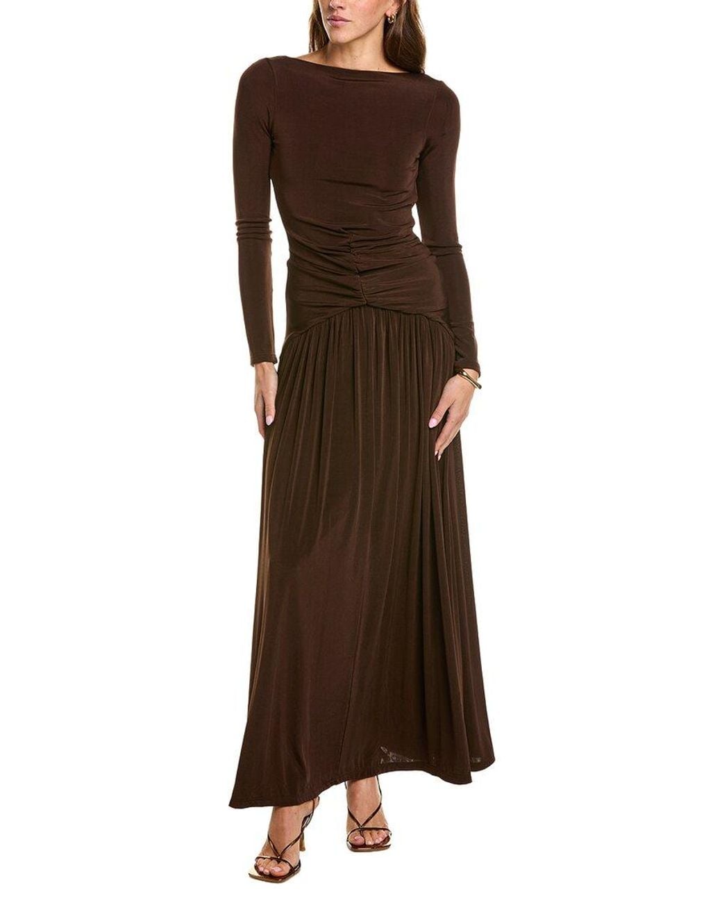 Elliatt Brown Simone Long Sleeve Gown