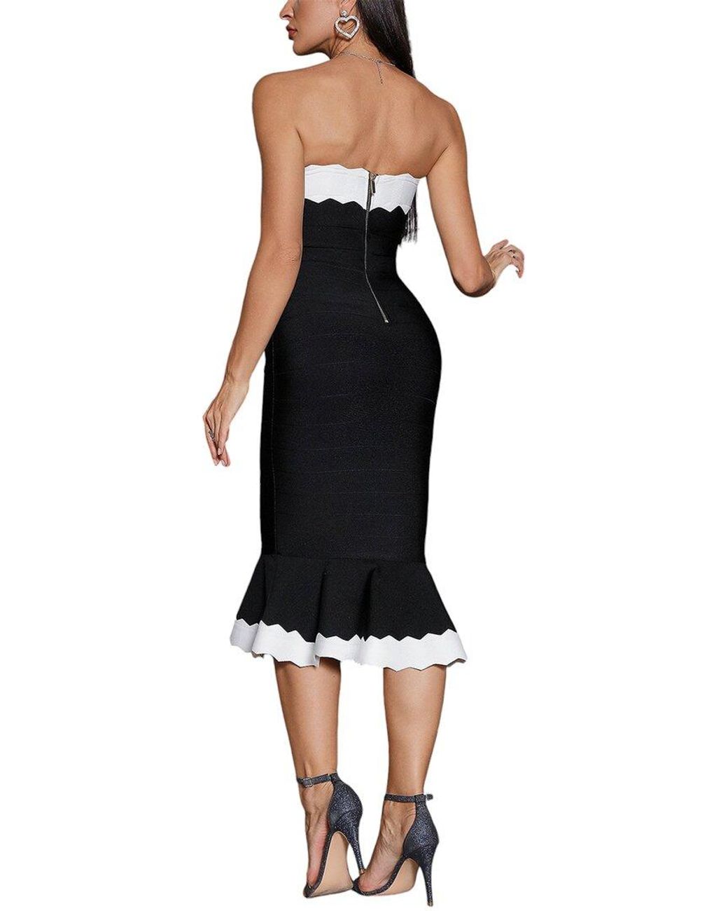 LEBRIN ATELIER Black Midi Dress