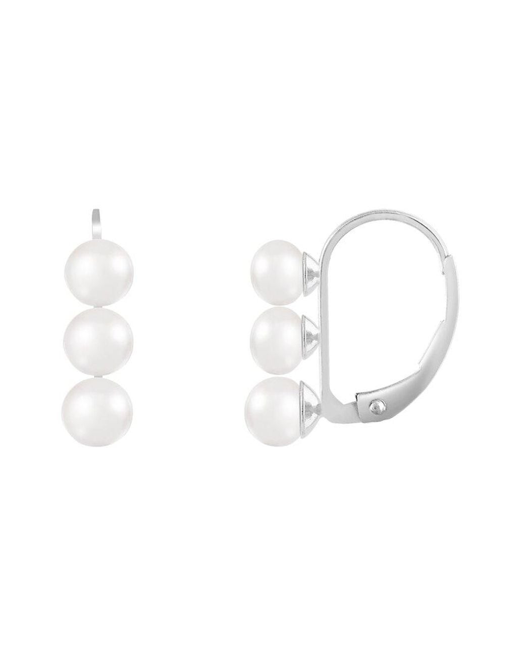 Splendid White 4.5-5Mm Pearl Drop Earrings
