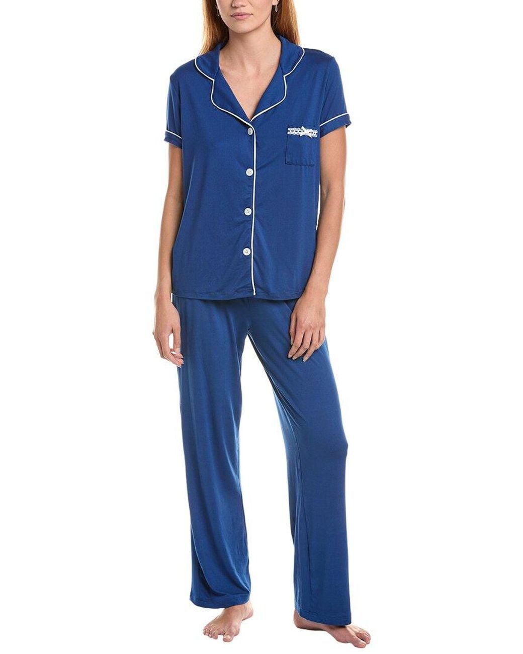 Tart Collections Blue 2Pc Ginnie Pajama Pant Set