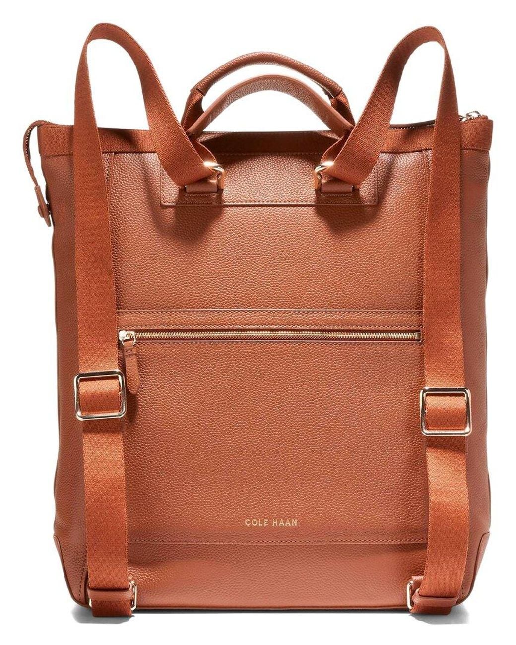 Cole Haan Brown Grand Ambition Large Leather Backpack