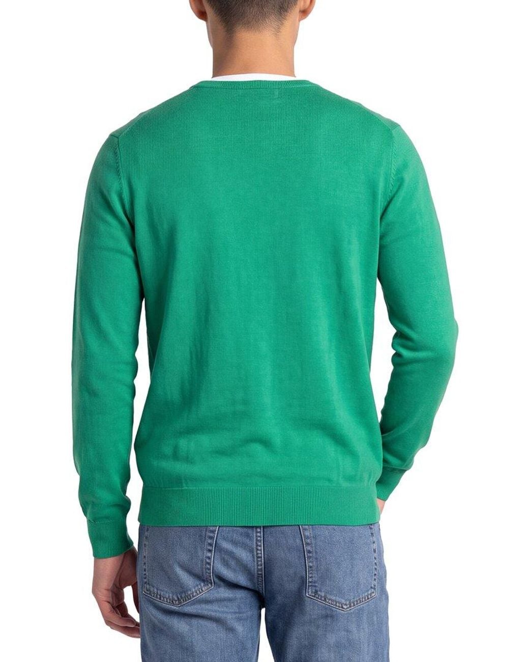 Gran Sasso Green Wool Crewneck Sweater for men