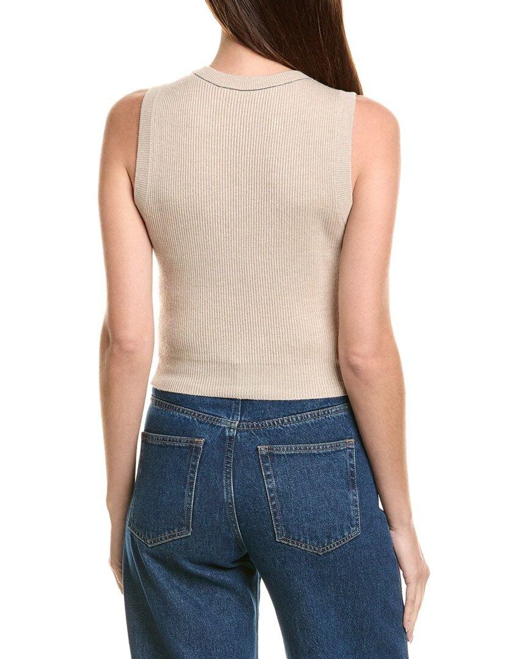Brunello Cucinelli Blue Cashmere Sweater Vest