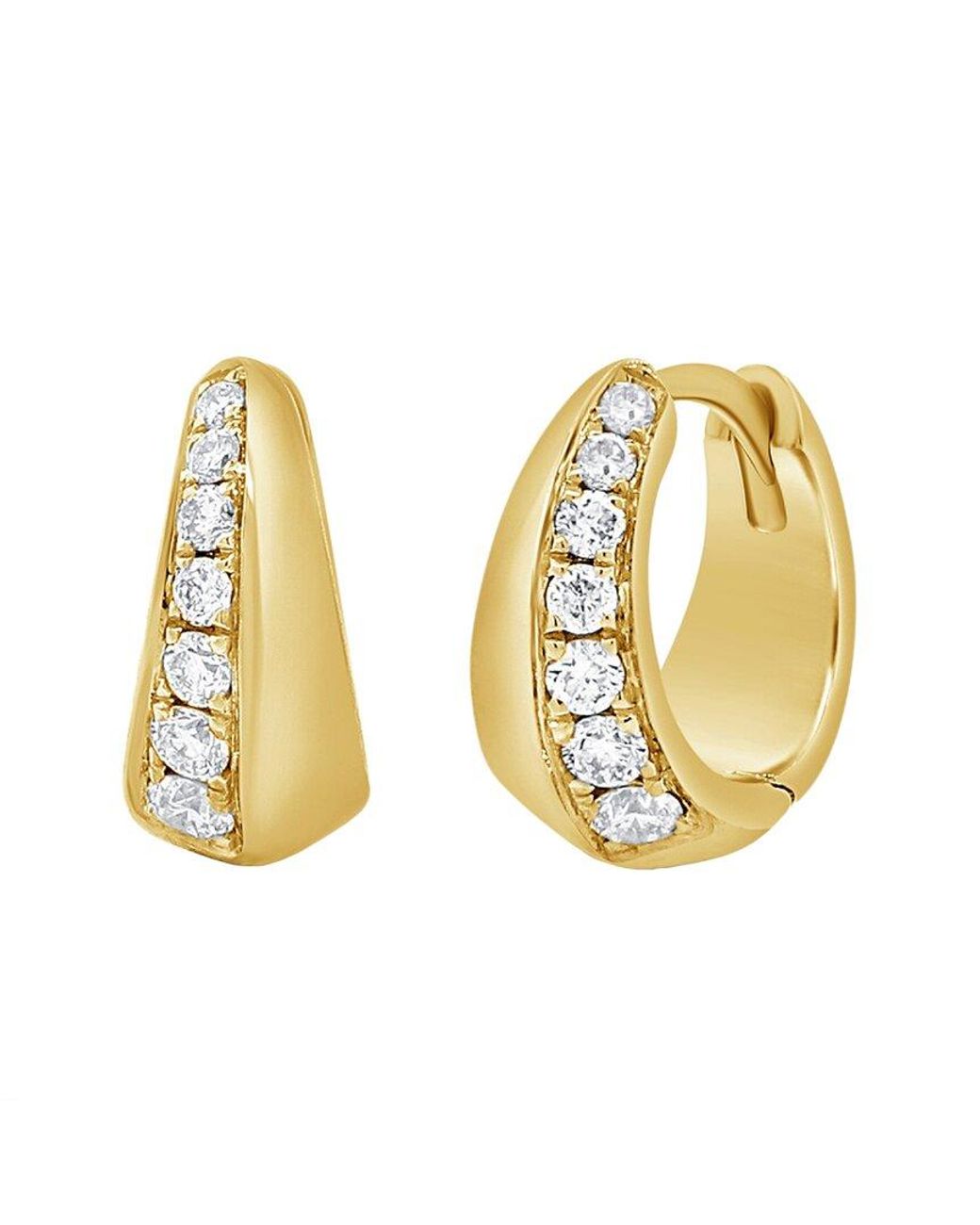 Sabrina Designs Metallic 14k 0.26 Ct. Tw. Diamond Huggie Earrings