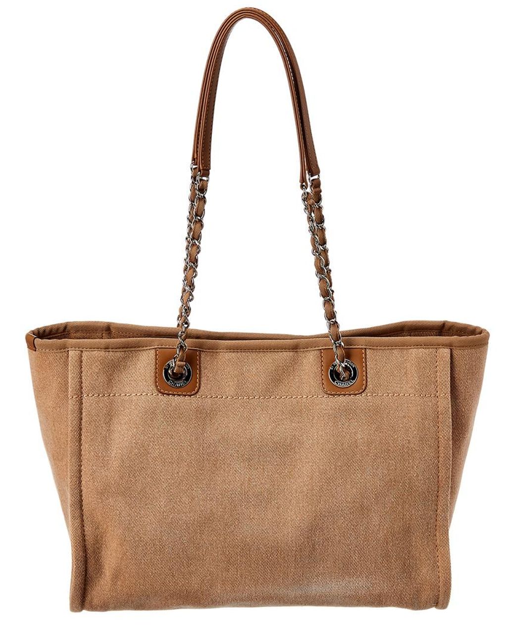 Chanel Brown Canvas Large Deauville Tote