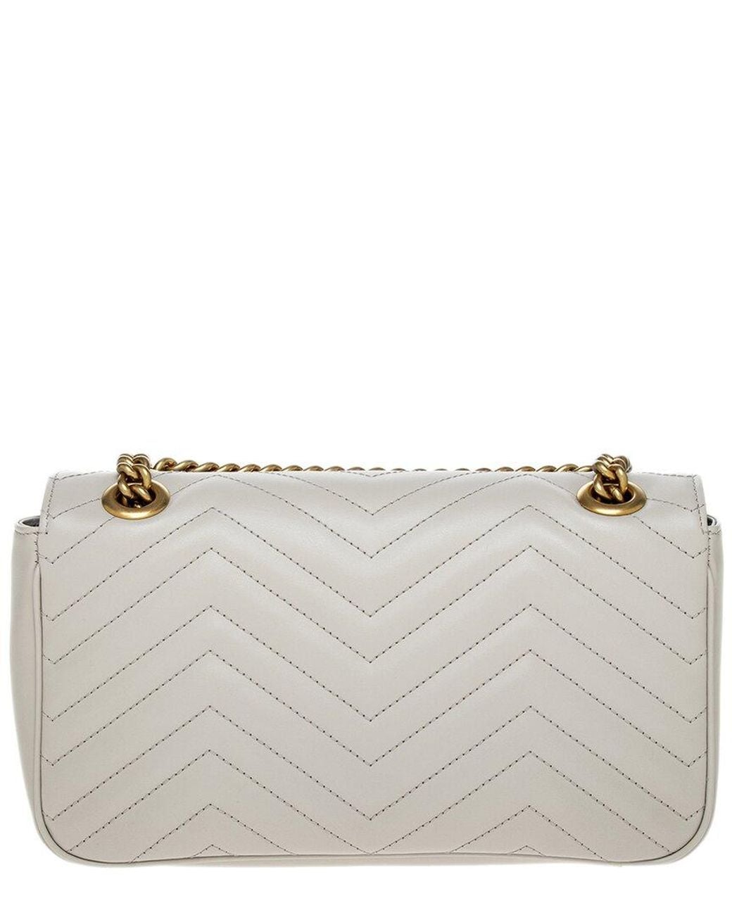 Gucci Gray GG Marmont Small Leather Shoulder Bag