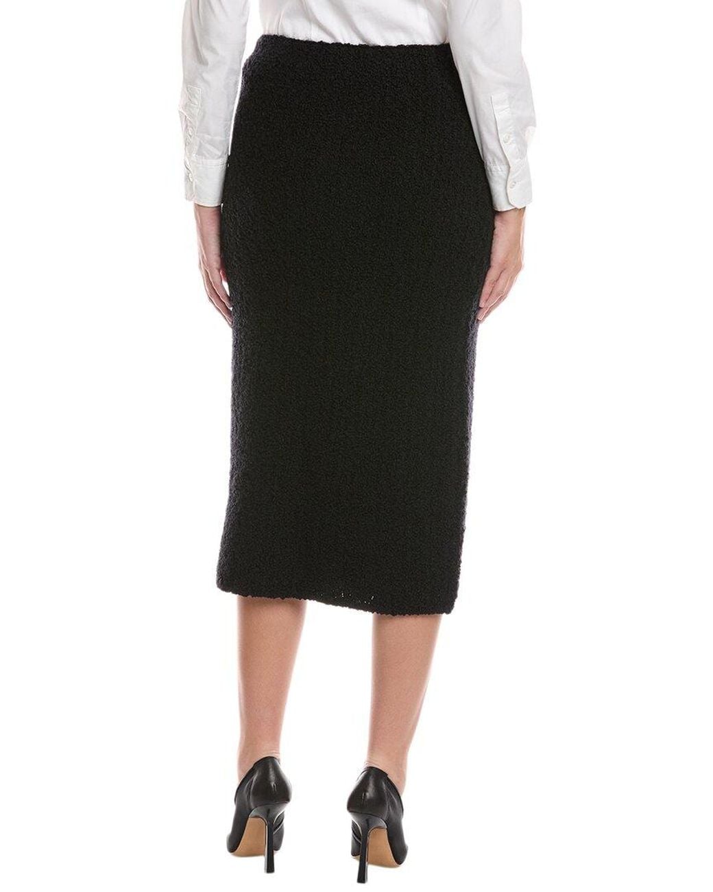 Moncler Black Wool-Blend Sweater Skirt