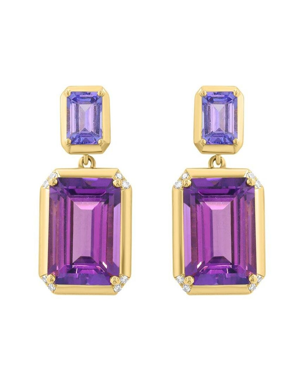 Effy Fine Jewelry Pink 14K 7.28 Ct. Tw. Diamond & Gemstone Earrings