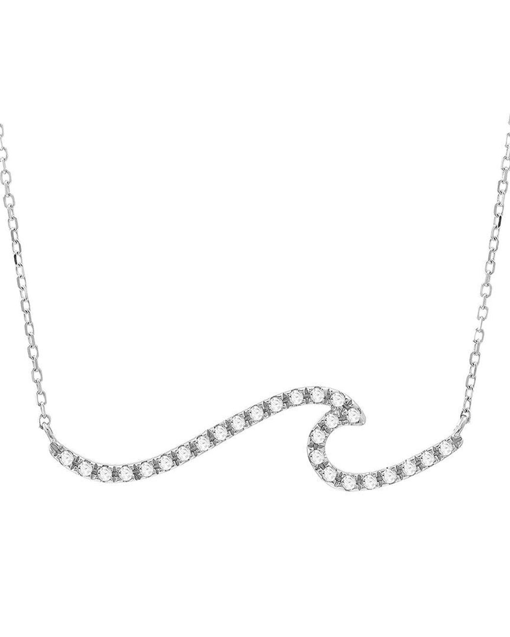 Diamond Select Cuts Metallic 0.10 Ct. Tw. Diamond 14K Necklace