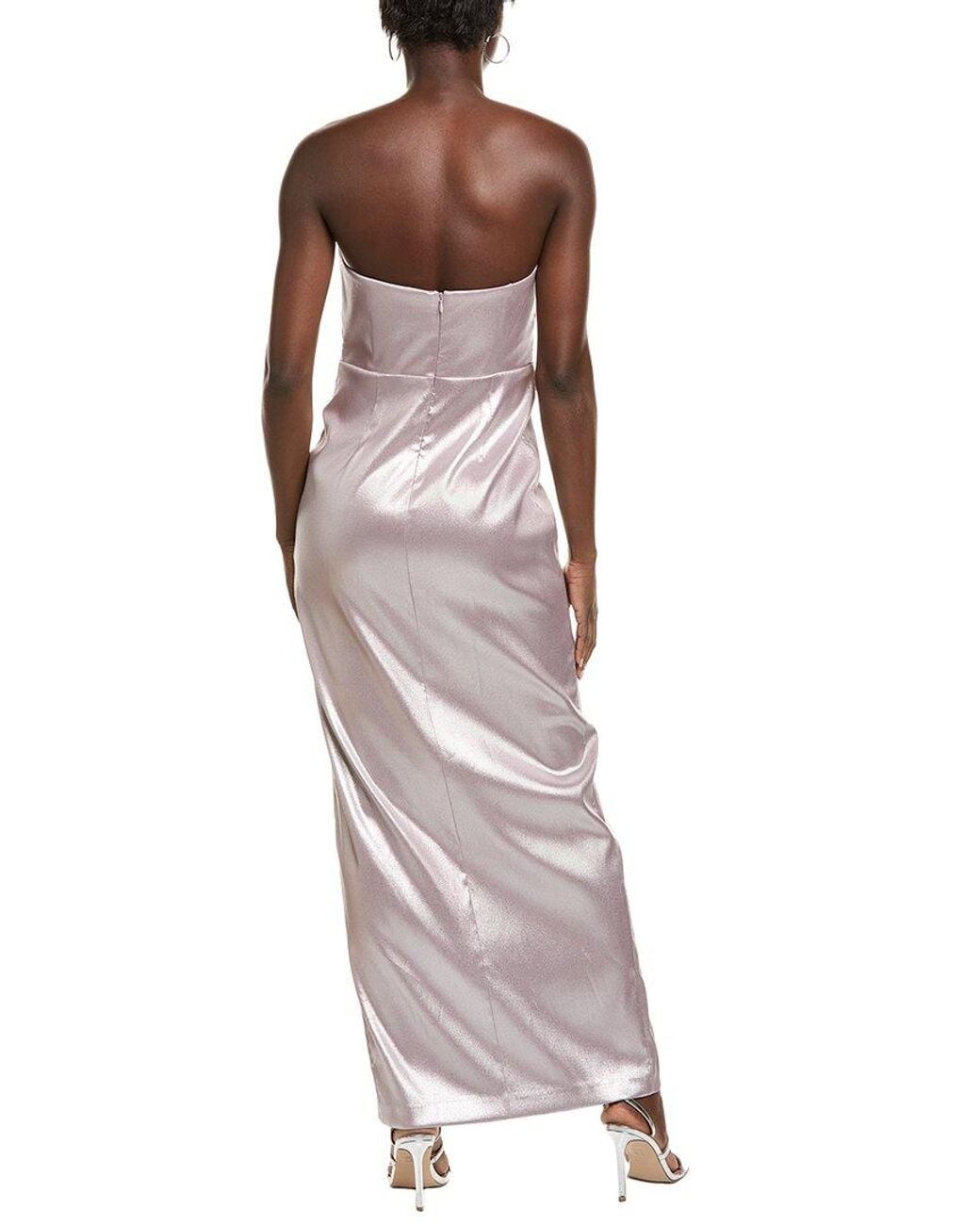 Aidan Mattox Pink Coated Column Gown