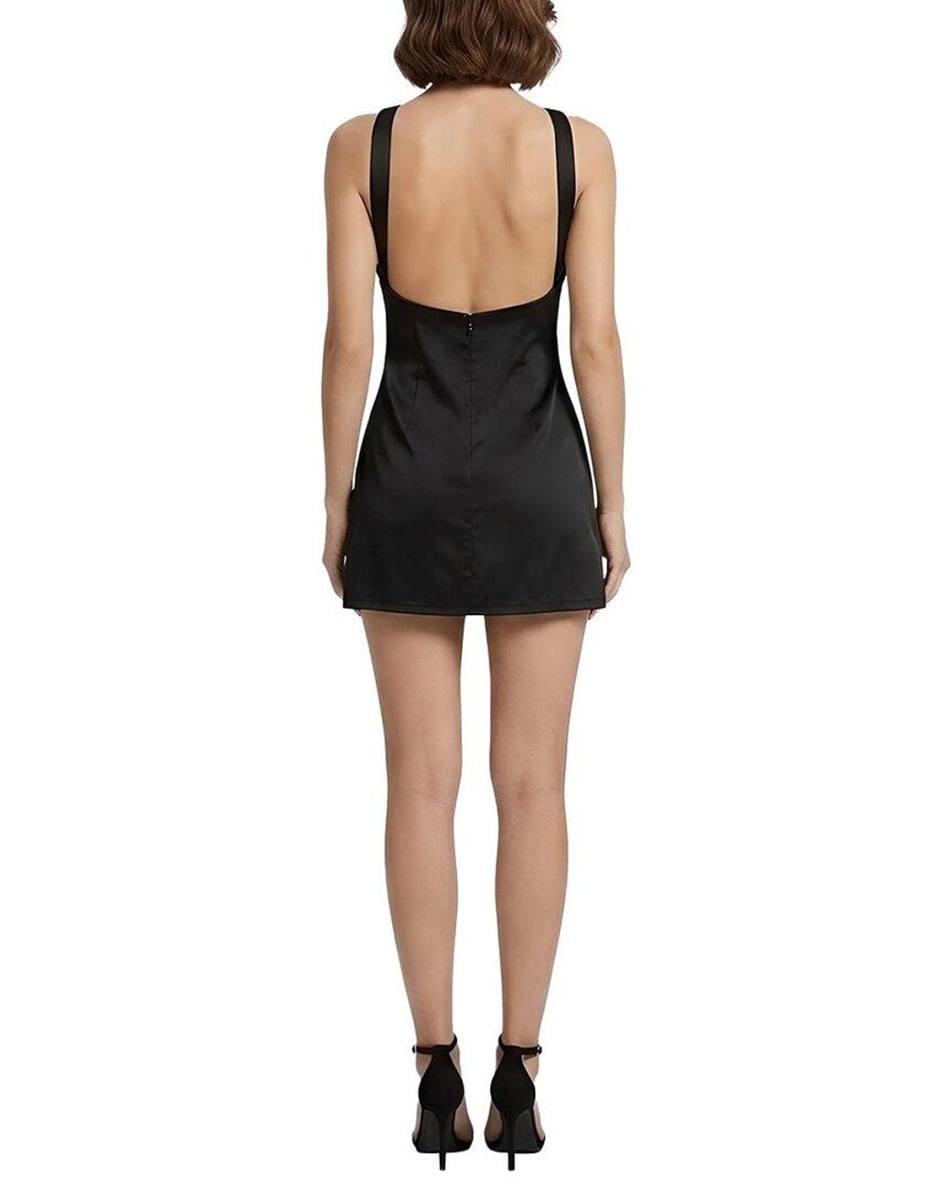 Ariele Tesoro Black Embellished Mini Dress