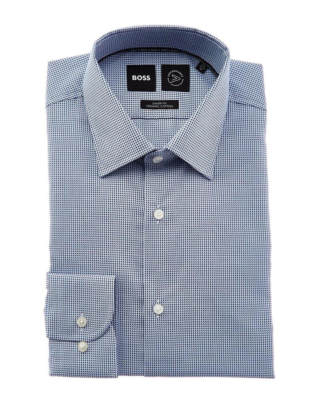 BOSS by HUGO BOSS Max Sharp Fit Dress Shirt in Blue for Men | Lyst