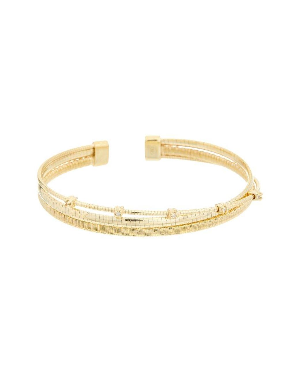 Meshmerise Metallic 18k Over Silver Mesh Bangle Bracelet