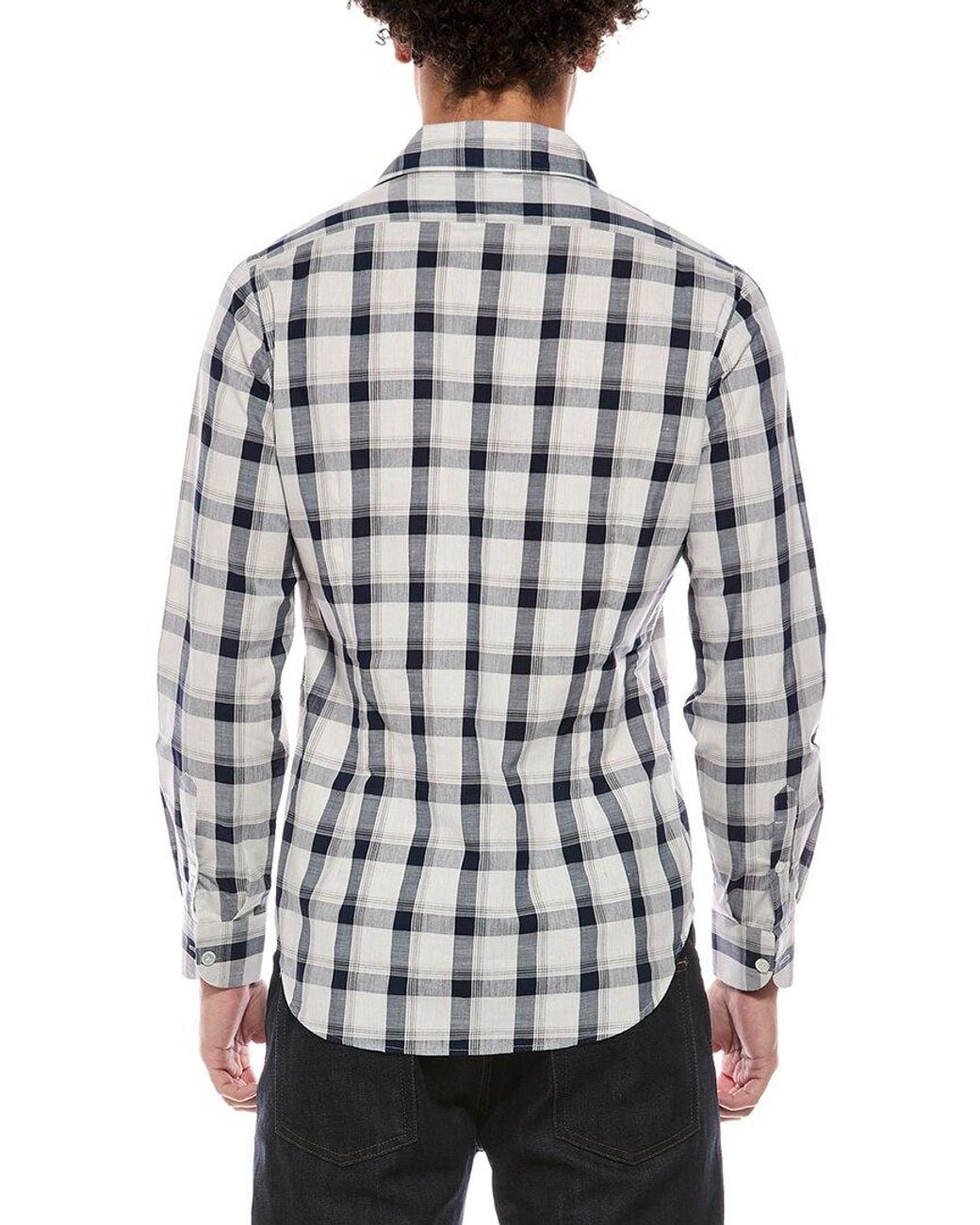 Eleventy Gray Linen-Blend Shirt for men