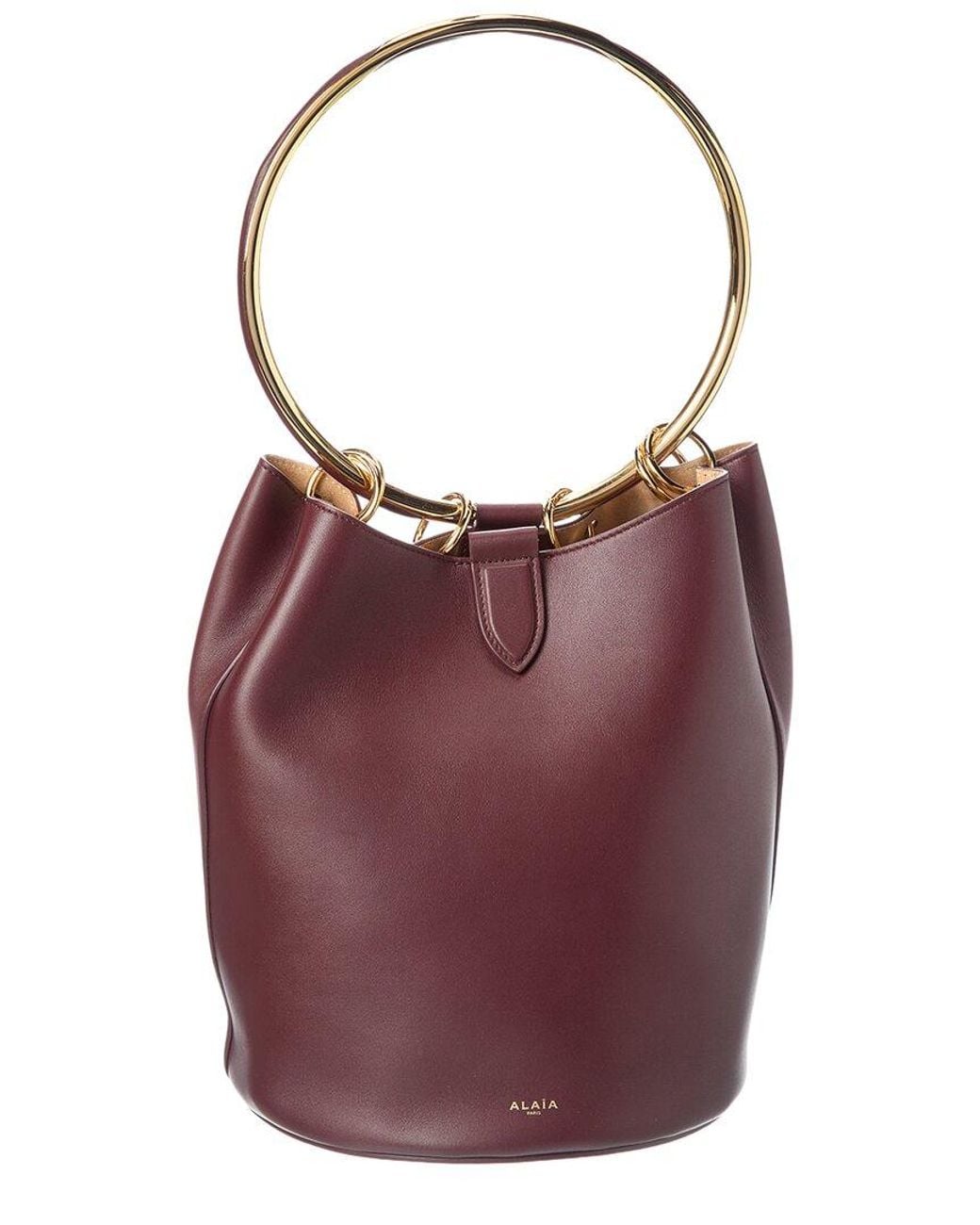 Alaïa Purple Alaïa Ring Large Leather Bucket Bag