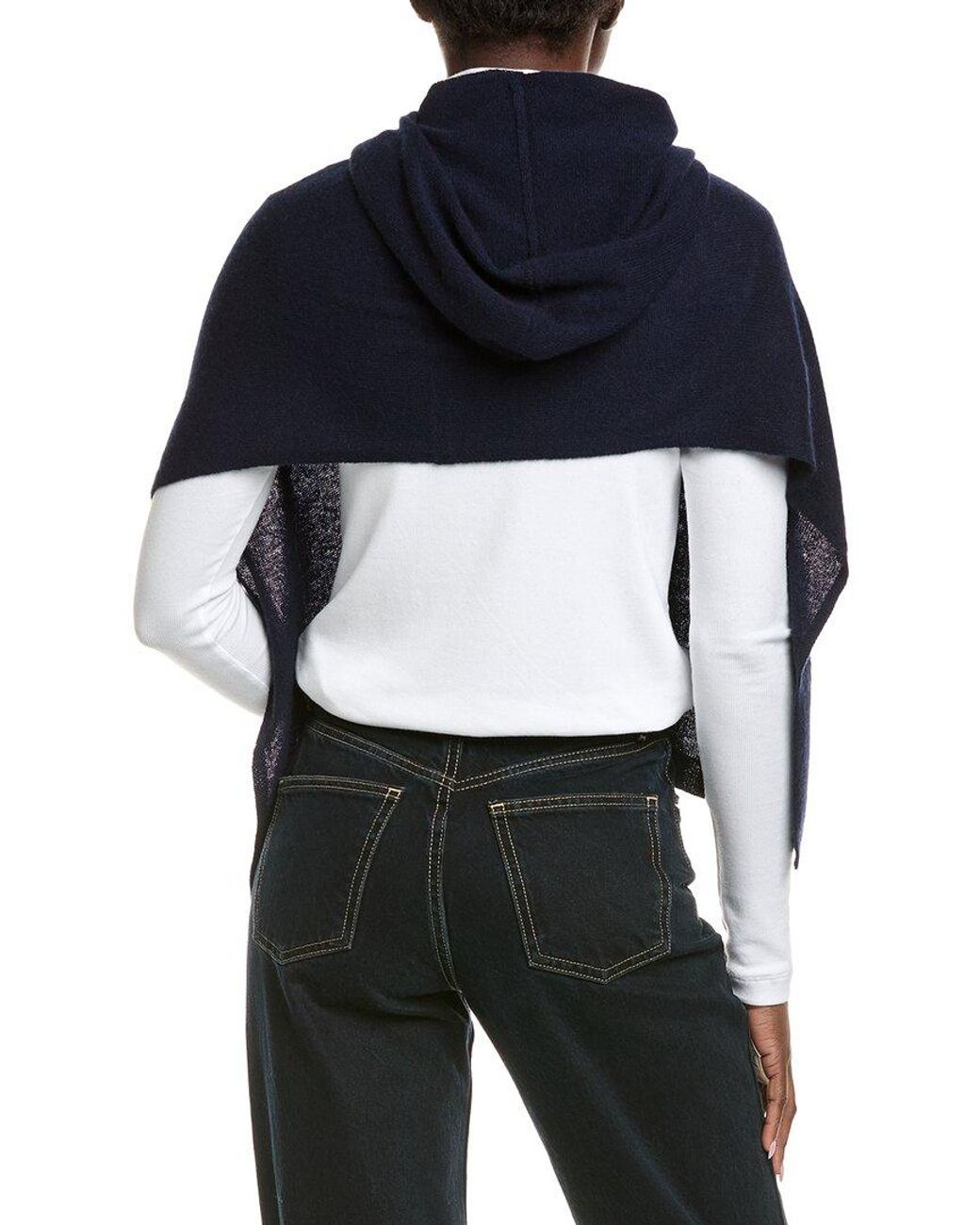 Hannah Rose Blue Cashmere Balaclava With Scarf