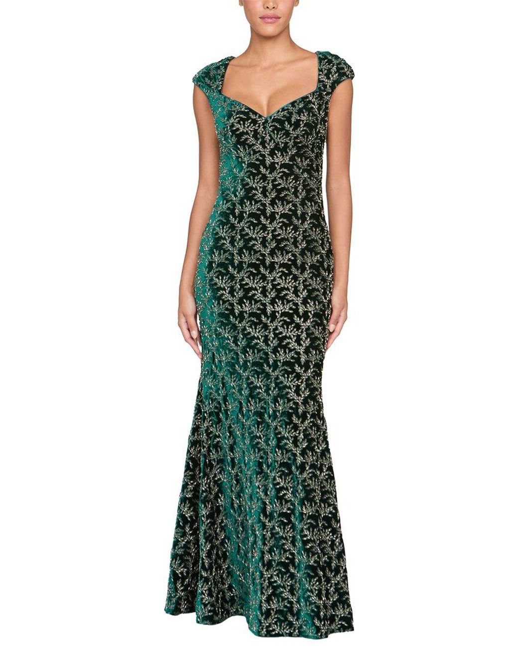 THEIA Green Zoelle Gown