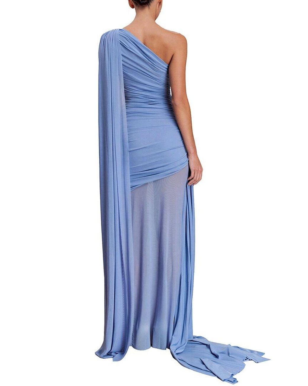 Dilireba Blue One-Shoulder Maxi Dress