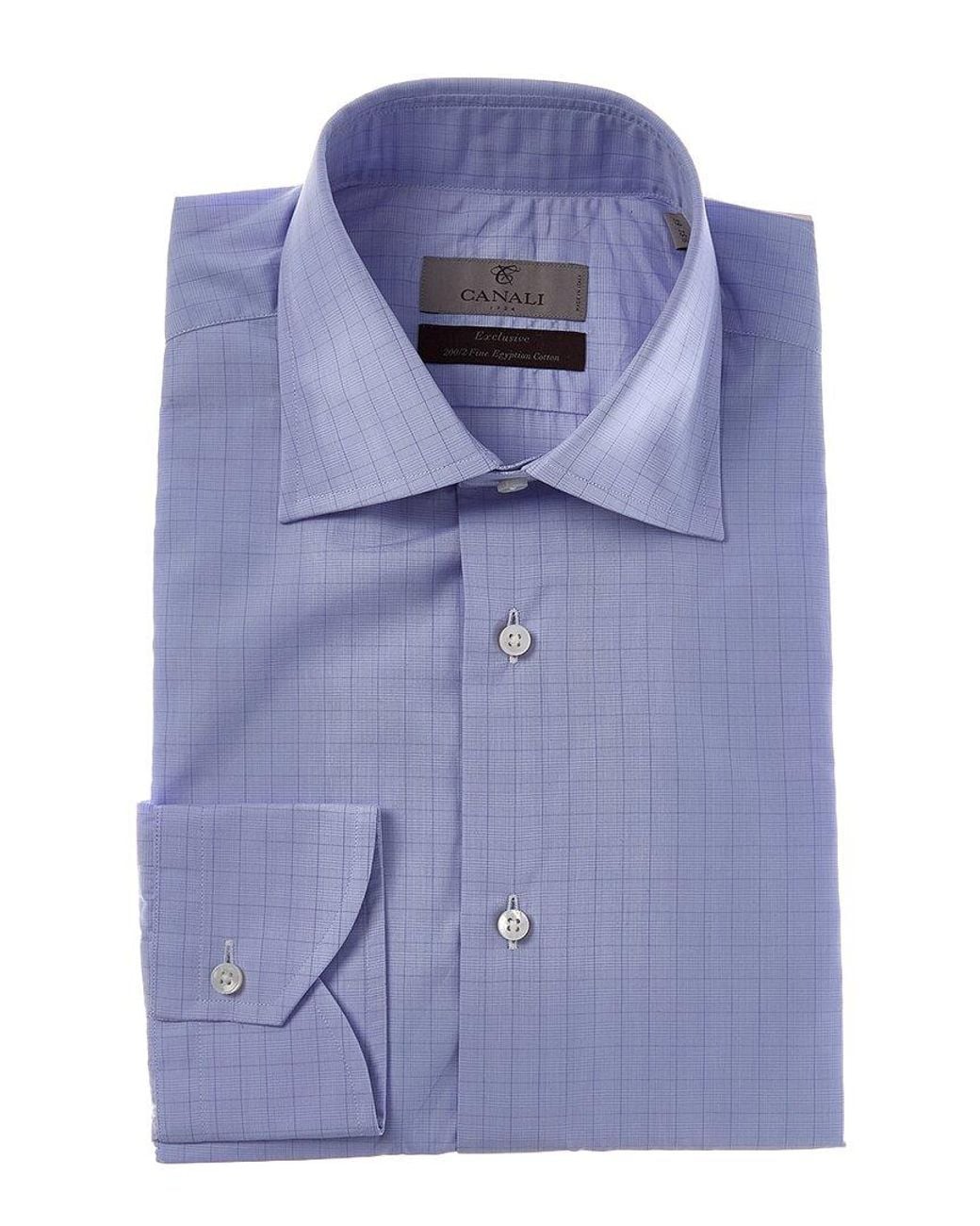 Canali Blue Dress Shirt for men