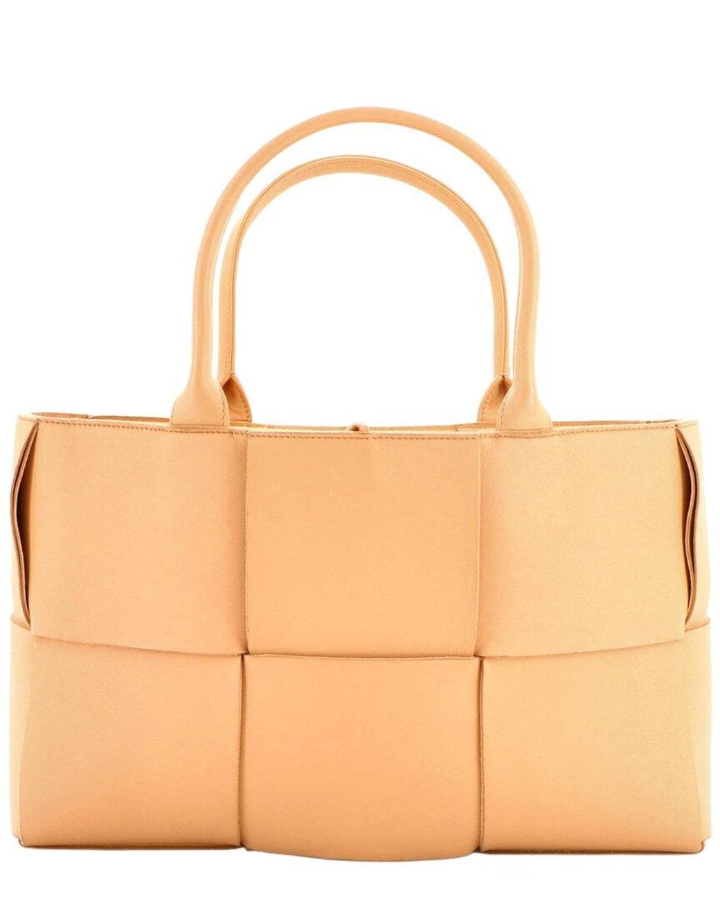 Bottega Veneta Brown Maxi Intrecciato Leather Arco Tote Medium (Authentic Pre- Loved)