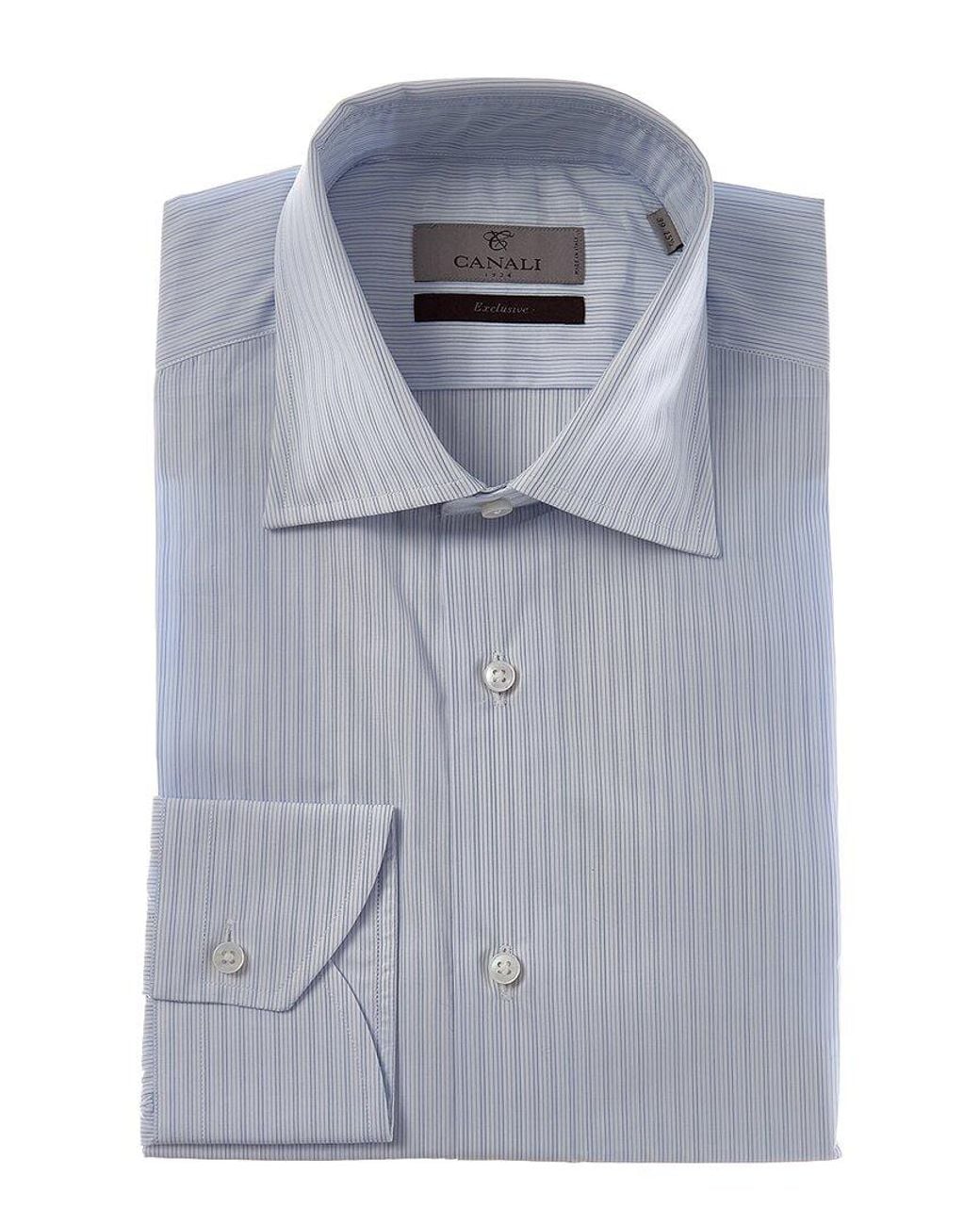 Canali Blue Dress Shirt for men
