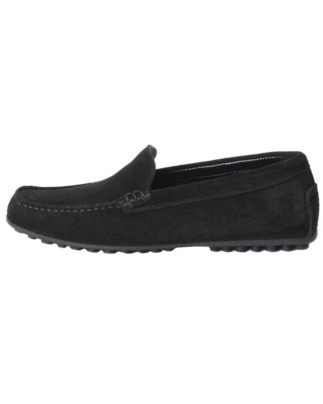 Aquatalia Black Karla Weatherproof Suede Moccasin