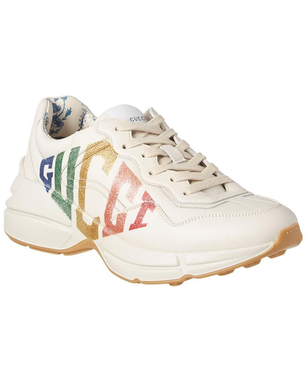 Gucci Rhyton Leather Sneaker With Wave Release