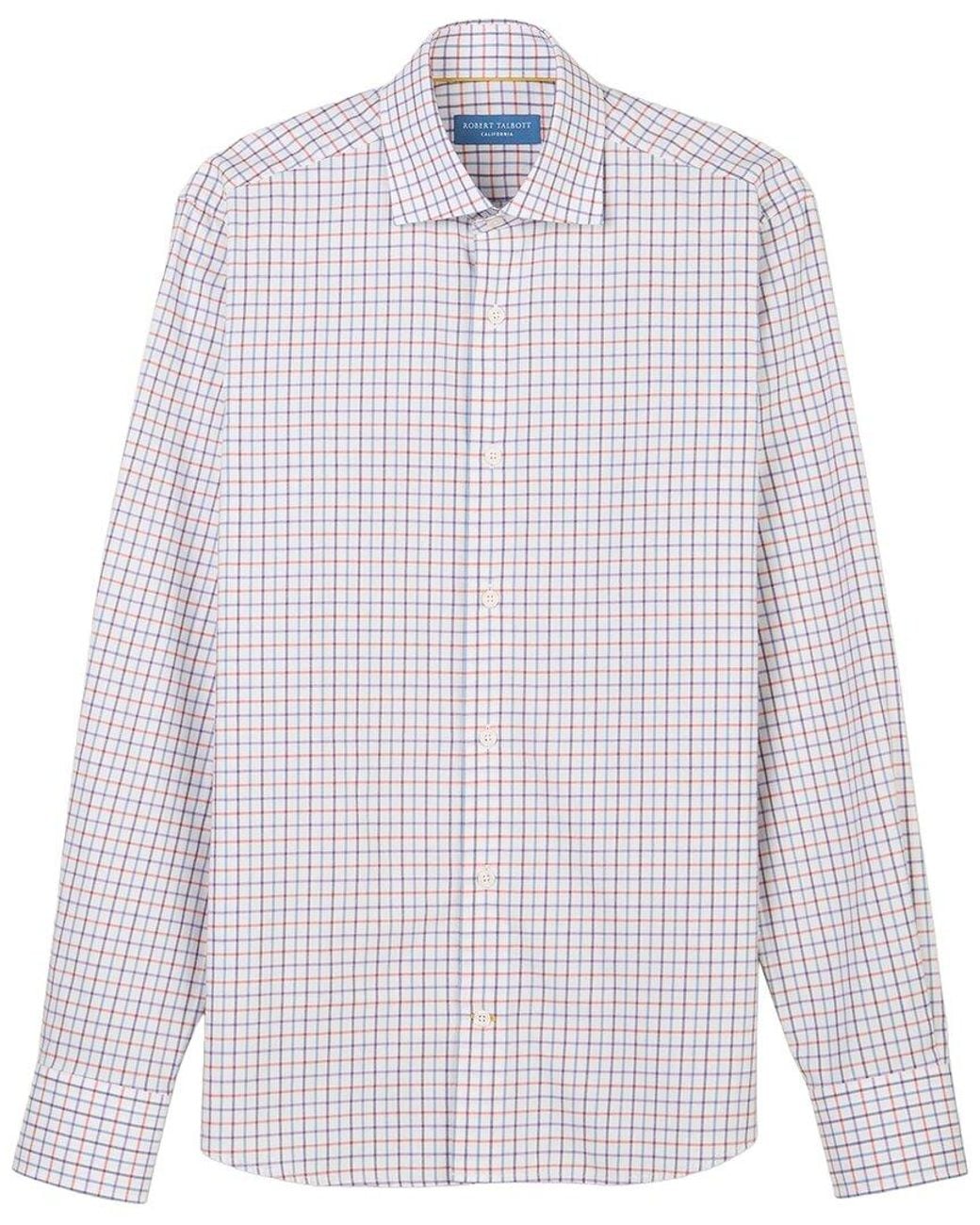 Robert Talbott White Reynolds Ultra Light Weight Brushed Shirt for men