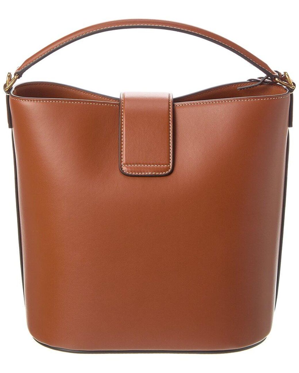 【VIP価格】Celine LOUISE MEDIUM LEATHER BUCKET BAG Celine Louise Medium Leather Bucket Bag in Brown | Lyst
