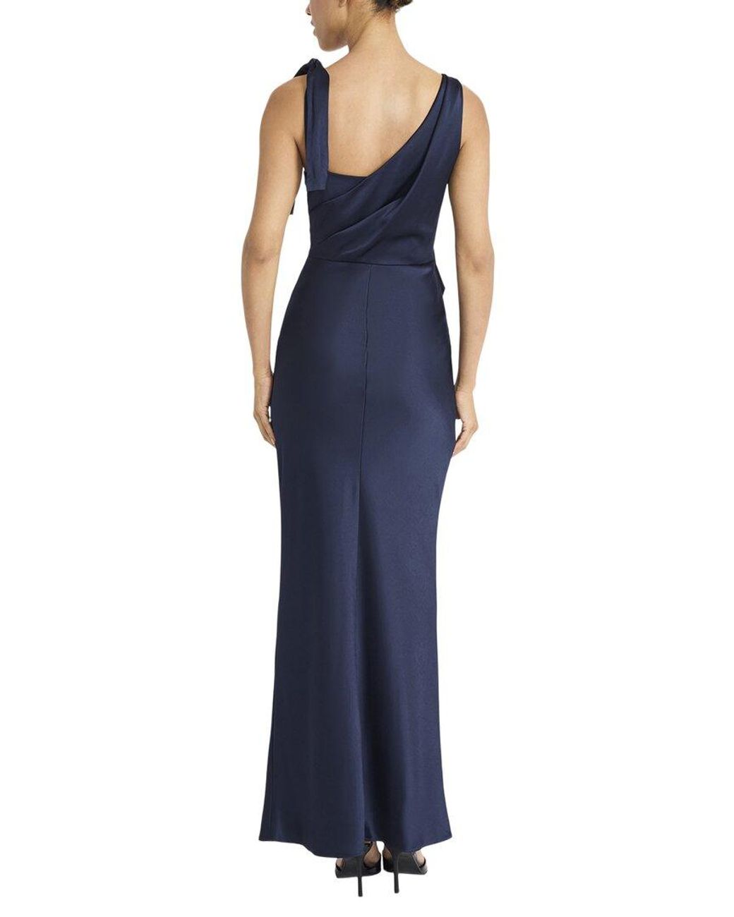 Maggy London Blue Satin Gown