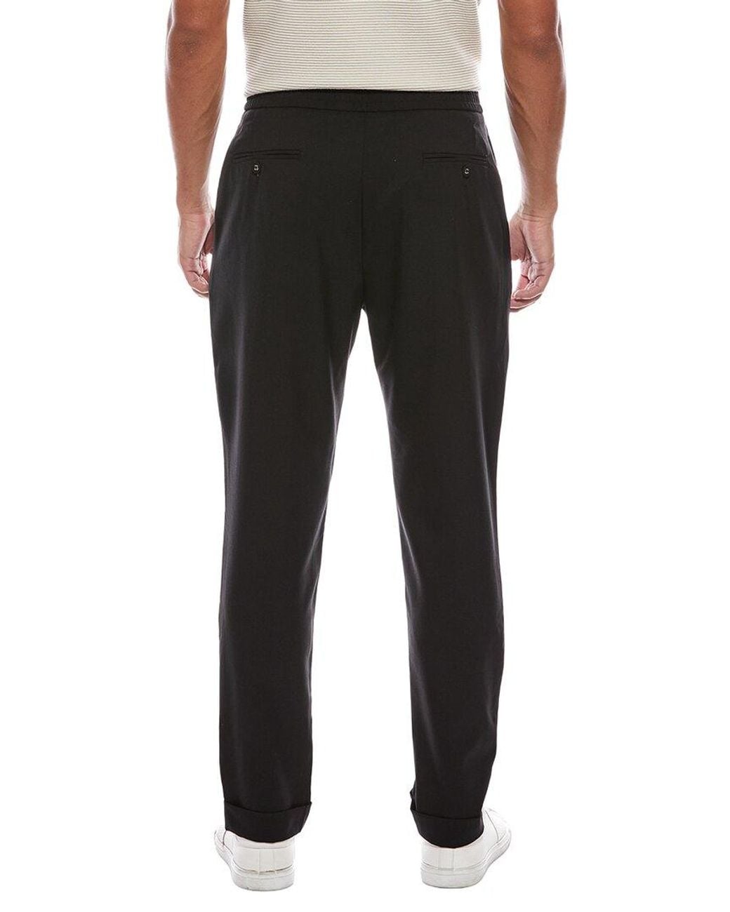 Officine Generale Black Officine Generale Joseph Fresco Wool Pant for men