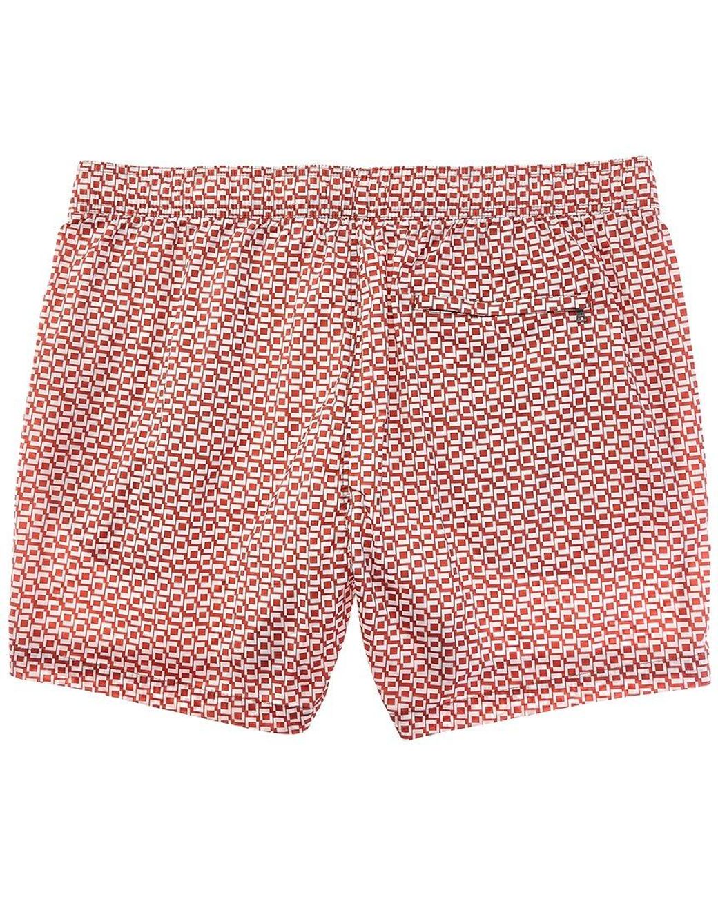 Onia Red Printed Swim Short for men
